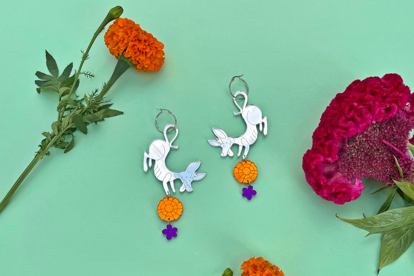 Xoloitzcuintles hoop earrings