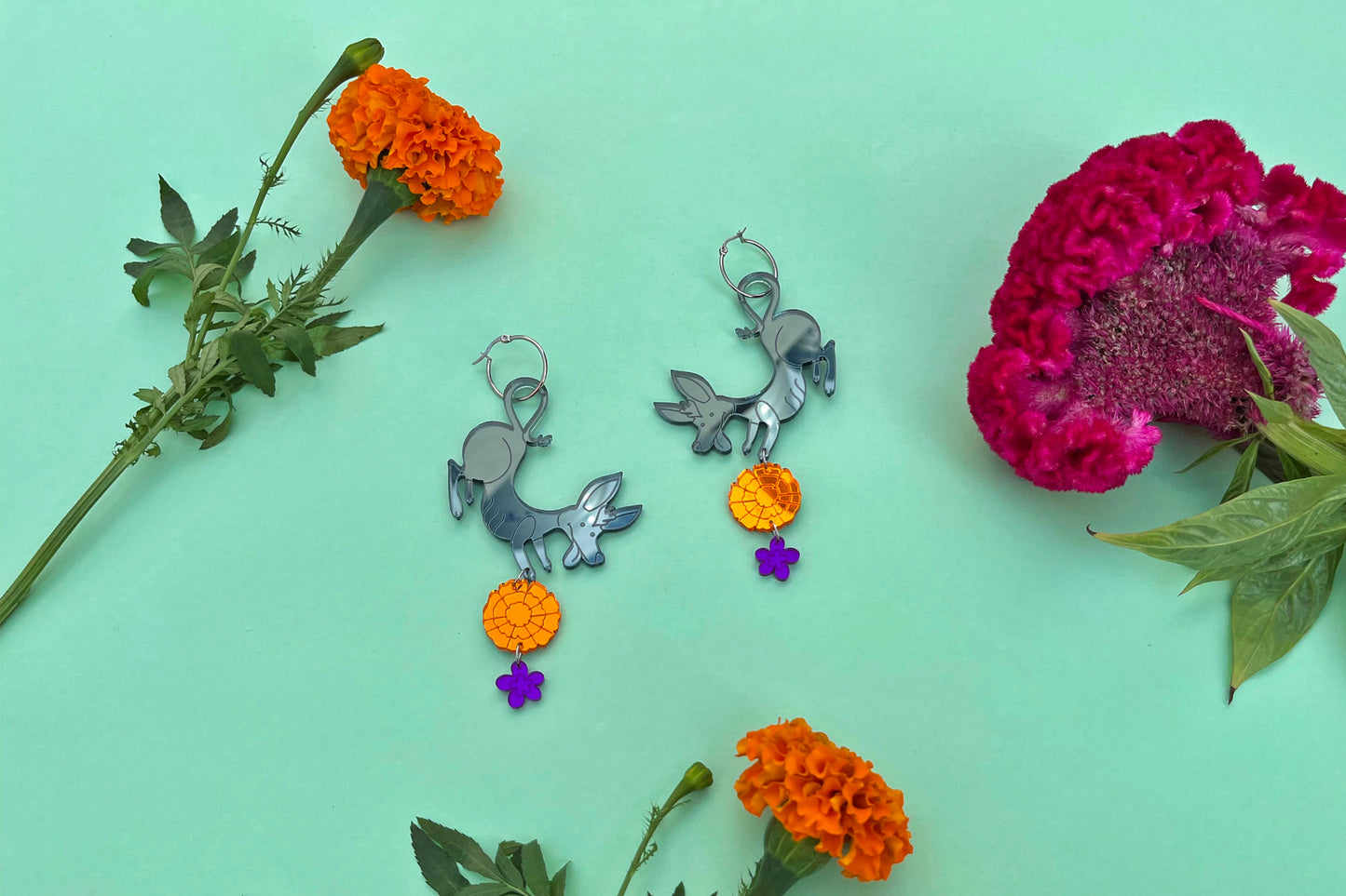 Xoloitzcuintles hoop earrings