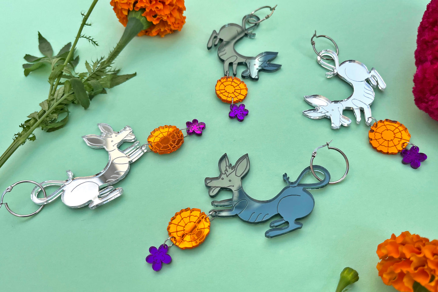 Xoloitzcuintles hoop earrings