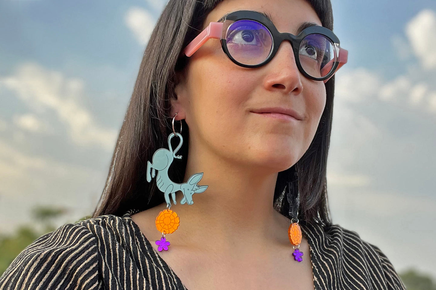 Xoloitzcuintles hoop earrings