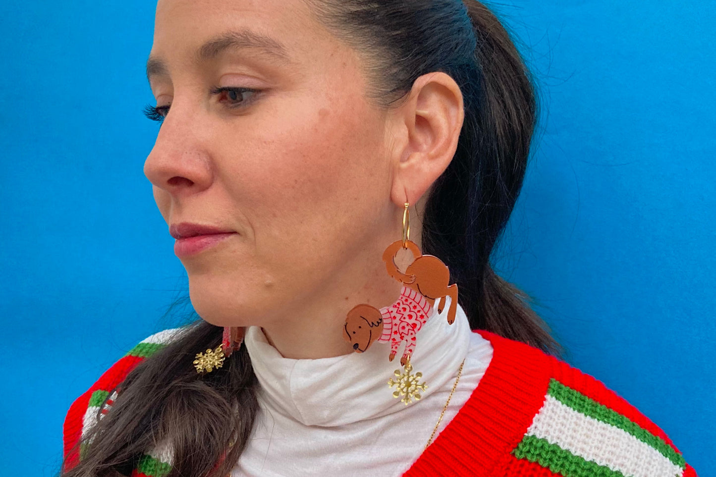 Aretes Perritos con Suéter