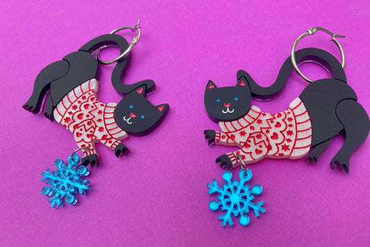 Aretes Gatitos con Suéter