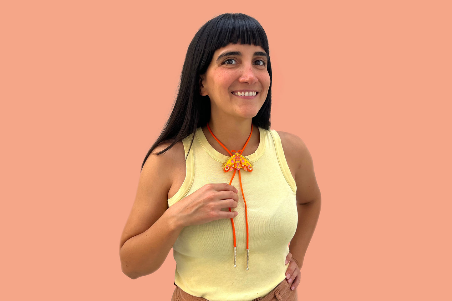 Bolo Tie Polilla Fuego