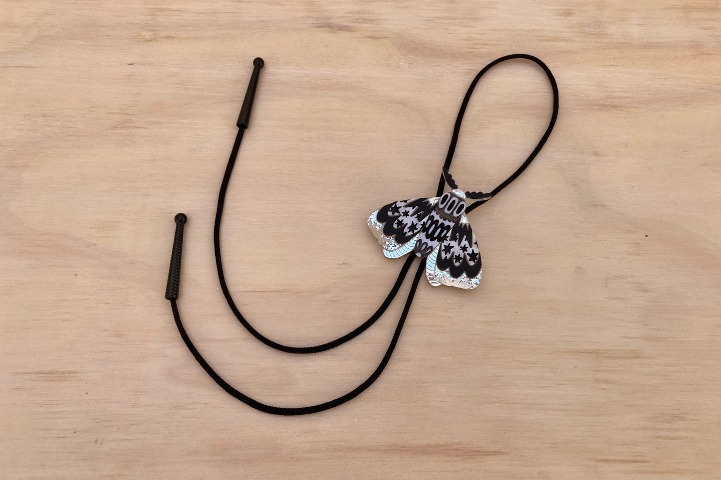 Bolo Tie Polilla Zebra