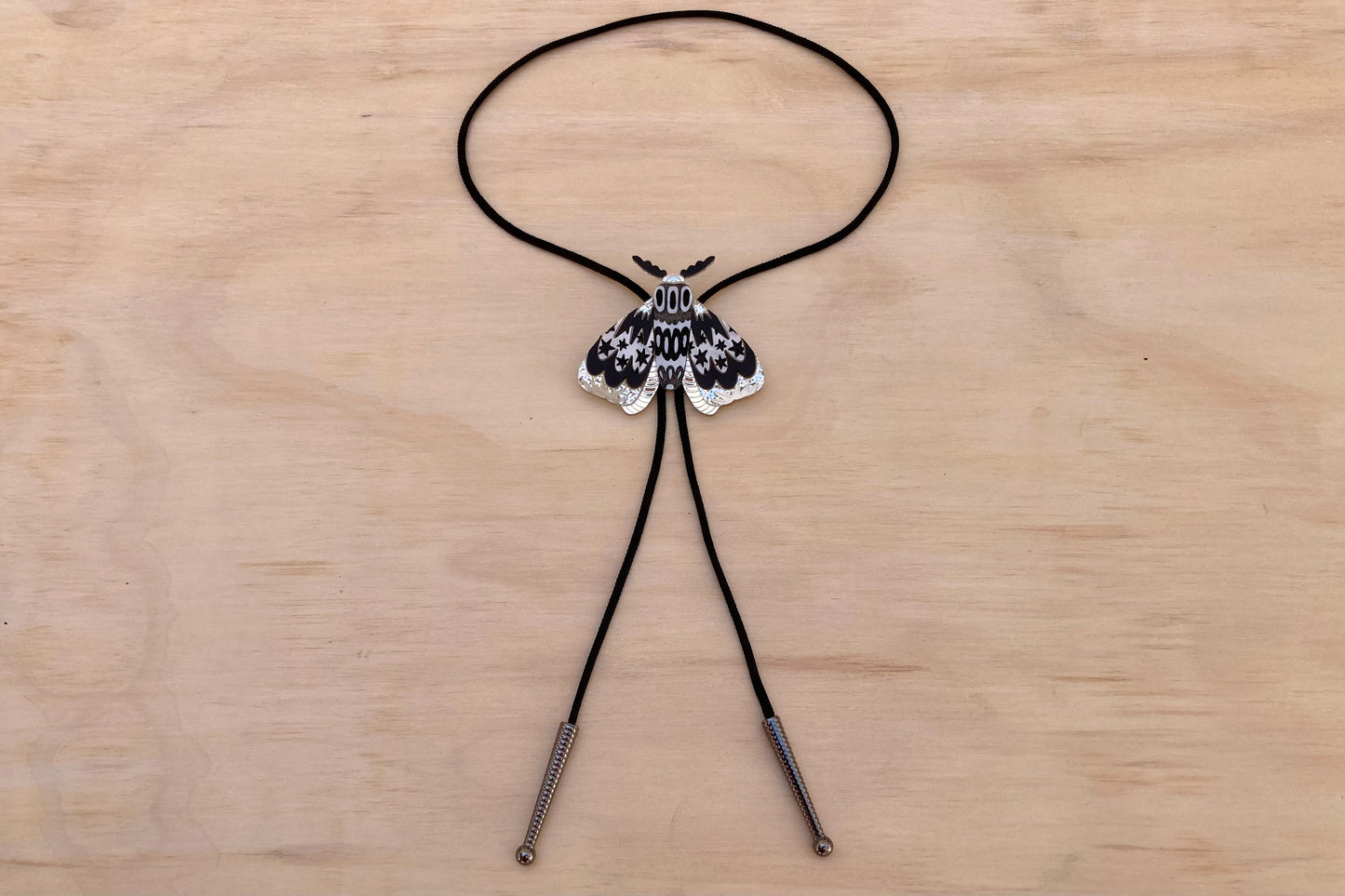 Bolo Tie Polilla Zebra