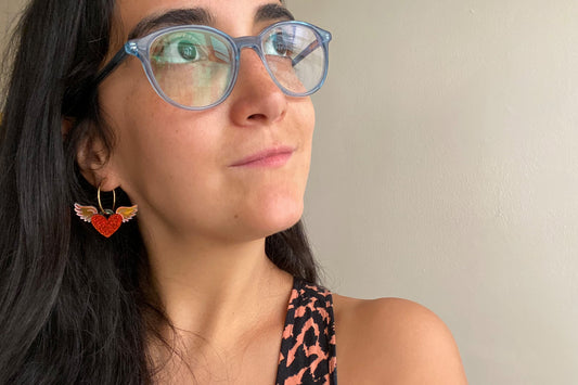 Arracadas Corazón con Alas