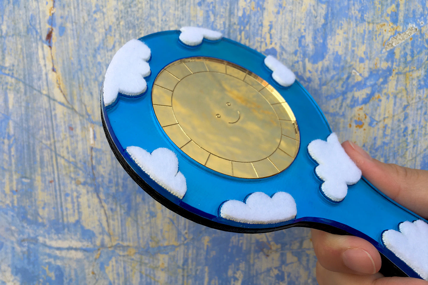 Sun and Moon Hand Mirror - Double Sided