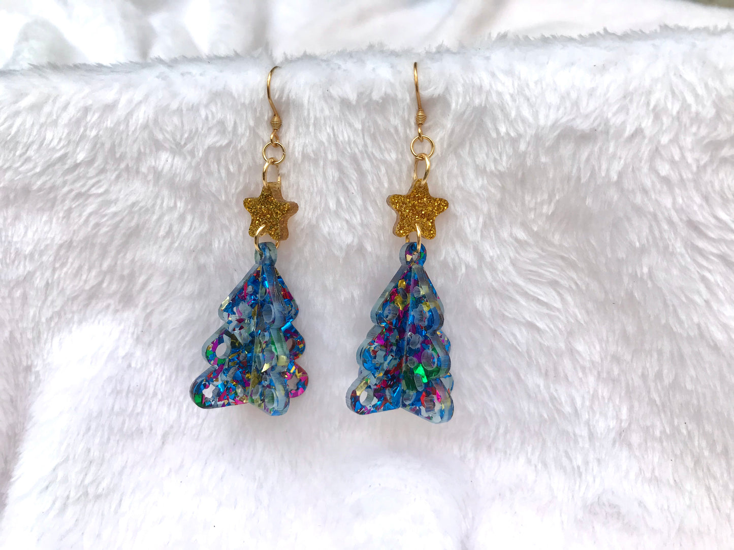 Aretes Arbolito Navideño 3D