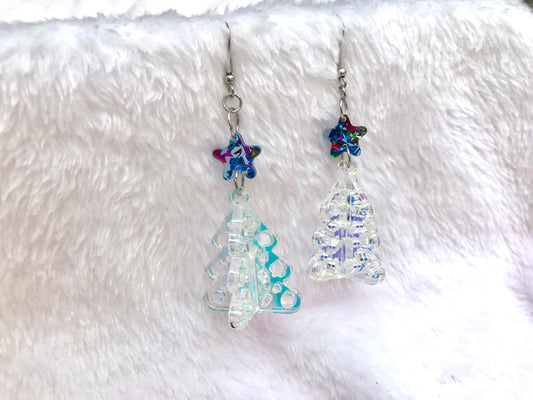 Aretes Arbolito Navideño 3D