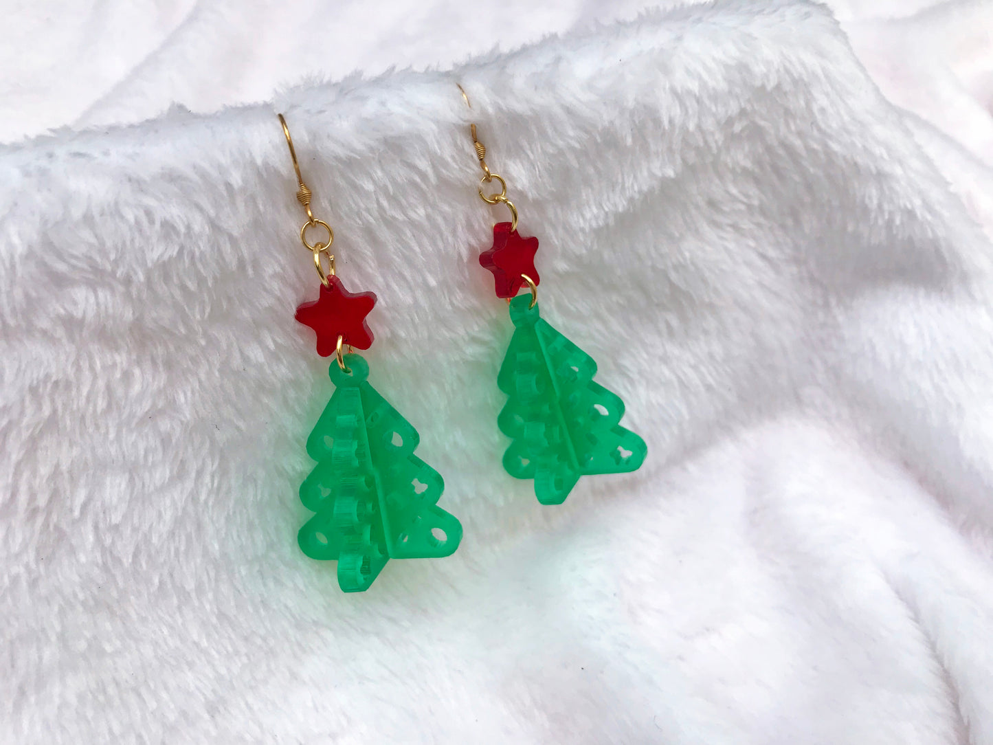 Aretes Arbolito Navideño 3D