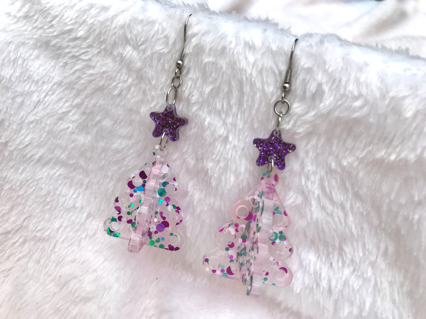 Aretes Arbolito Navideño 3D