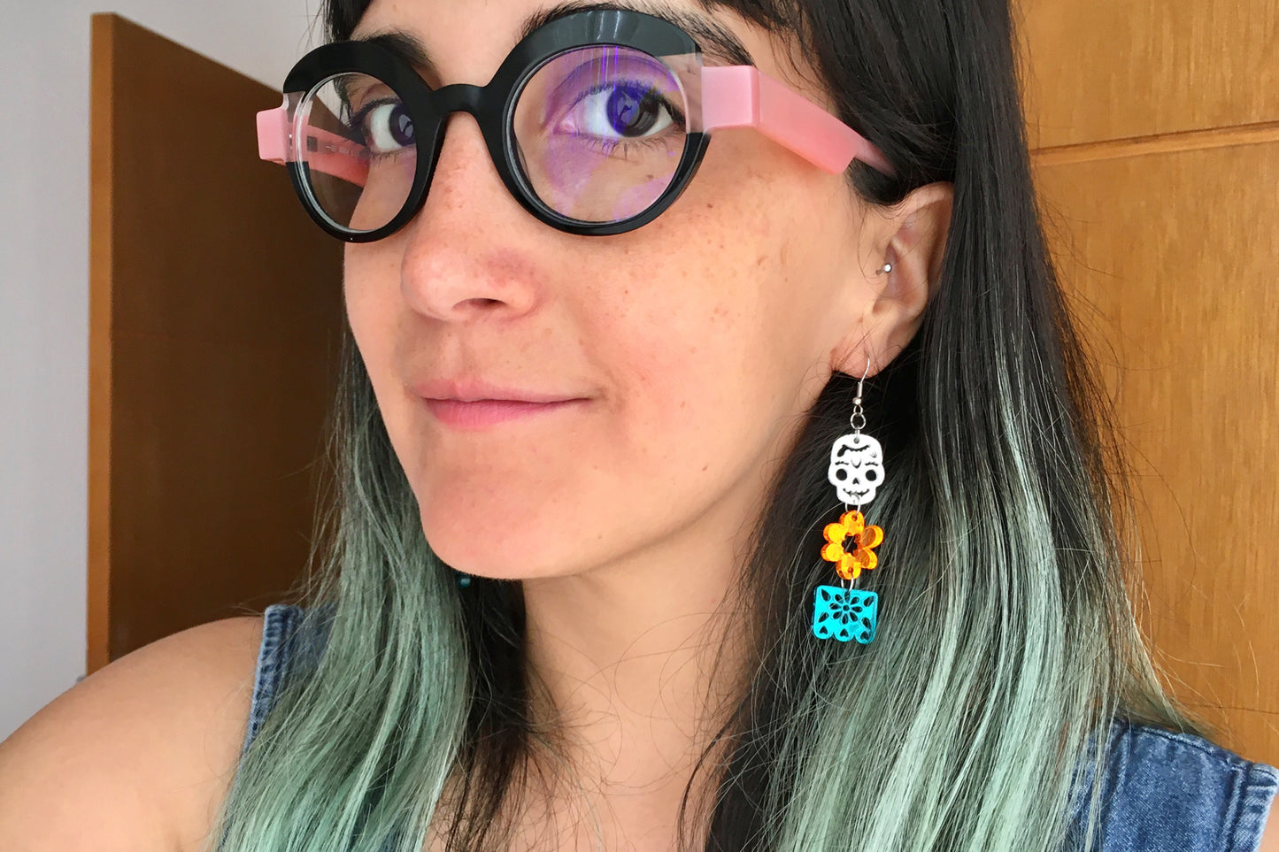 Aretes Día de Muertos