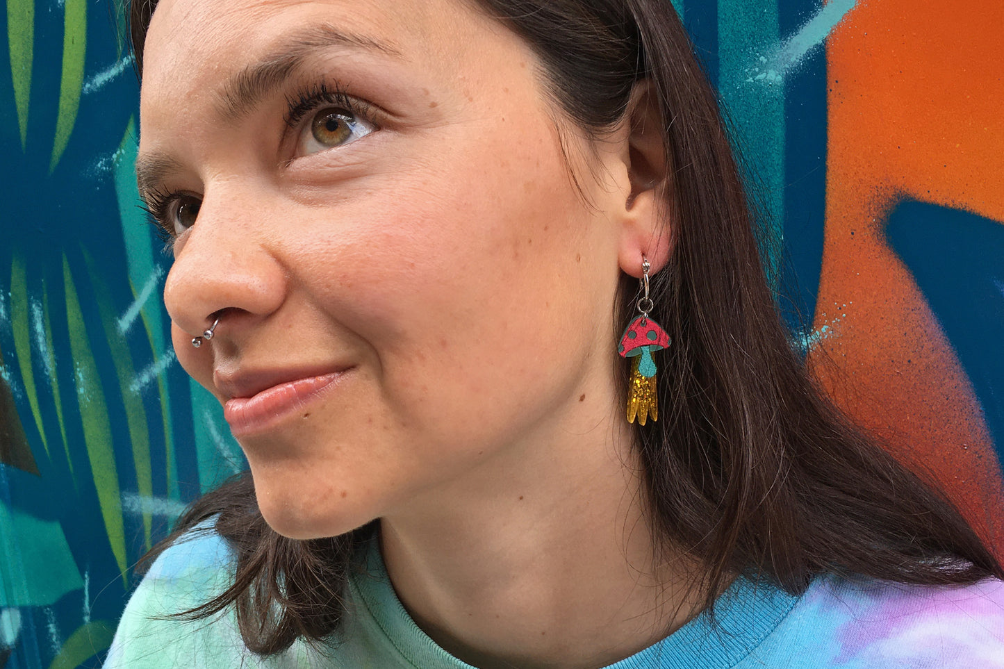 Hoop Earrings with Interchangeable Mini Charms