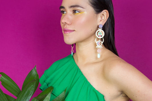 Point and Line Earrings