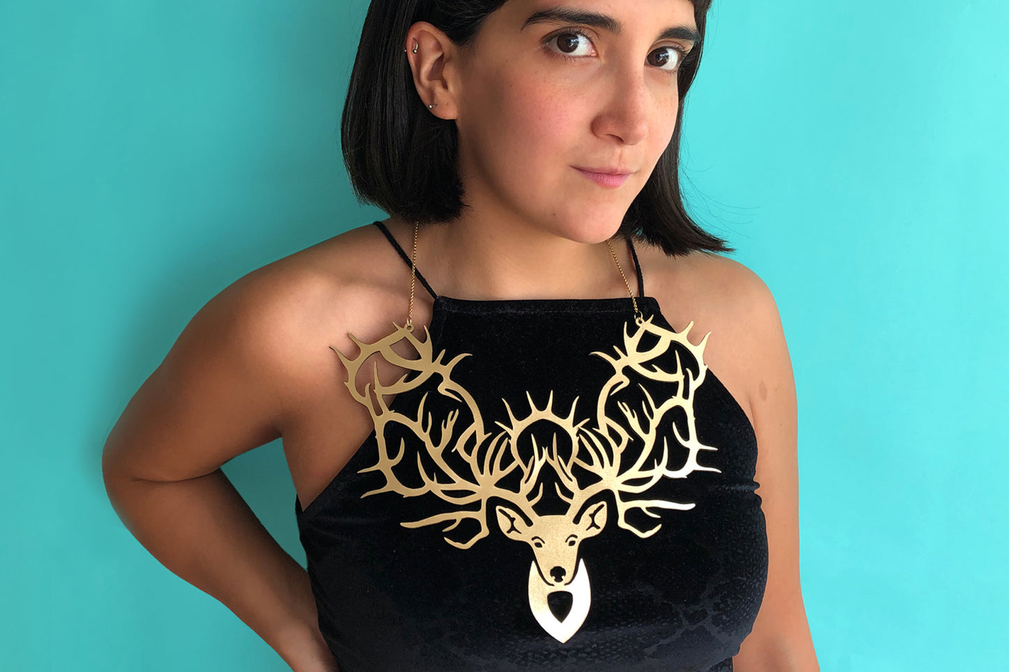 deer necklace